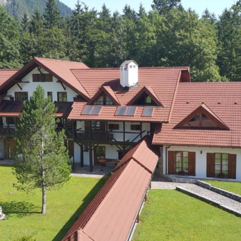 Hotel Plesnik in Logarska Valley with wellness center, natural pool and Alpine views
